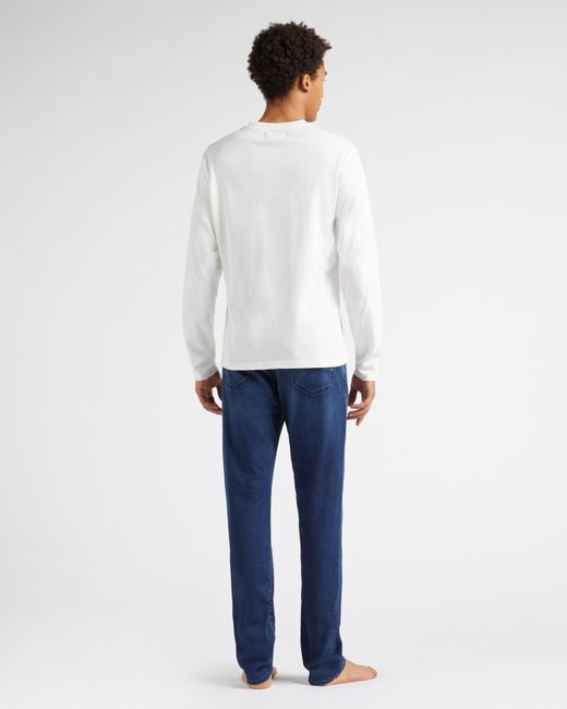 Vilebrequin White Cotton Long Sleeves T-Shirt Embroidered Turtle for men