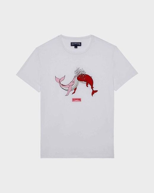 Vilebrequin T-shirt Whales Love - Tee Shirt - Thom - White - Size M for men