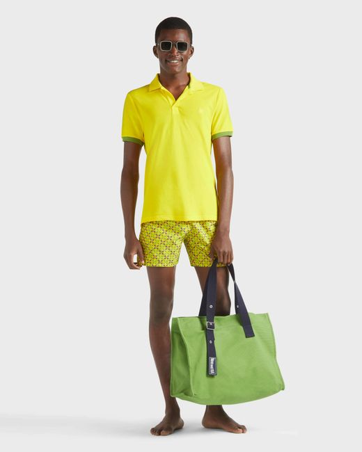 Vilebrequin Cotton Polo Solid - Polo - Palan - Yellow - Size S for men