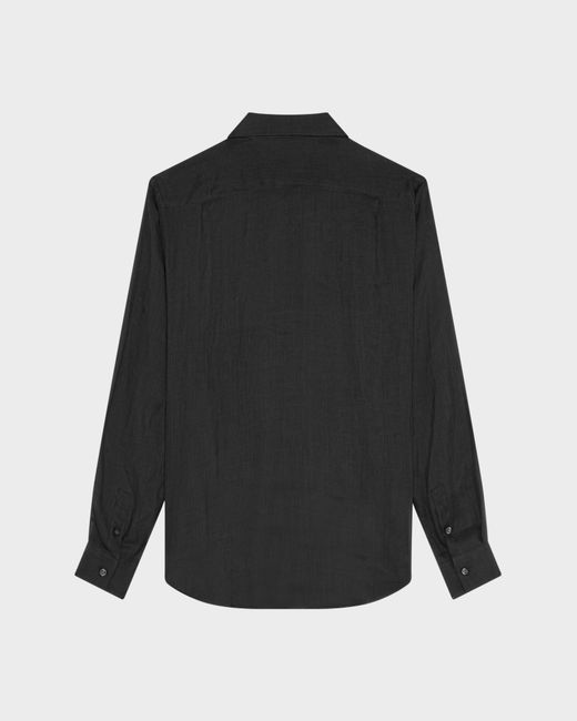 Vilebrequin Black Solid Ramie Shirt