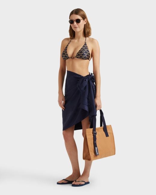 Vilebrequin Black Triangle Bikini Top Turtles Chain