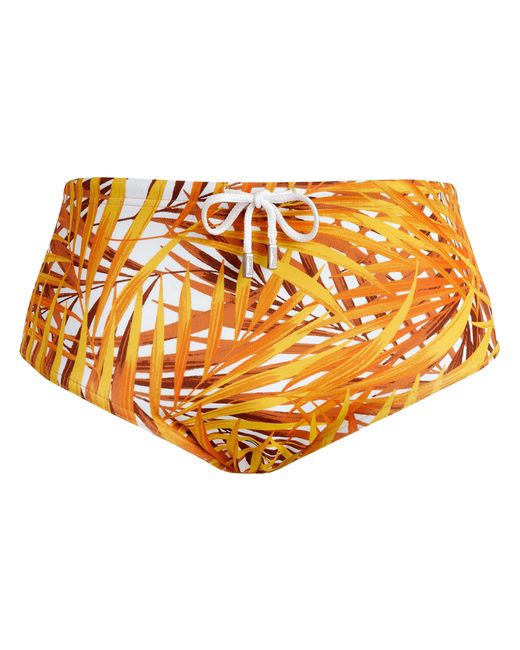 Vilebrequin Palm Leaves Badehose Für Herren in Orange für Herren