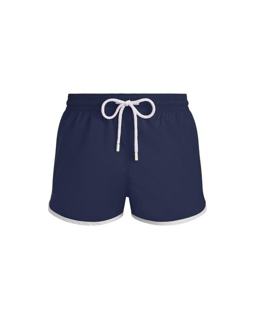 Pantaloncini Mare Uomo Ultraleggeri Tinta Vbq Line di Vilebrequin in Blue da Uomo