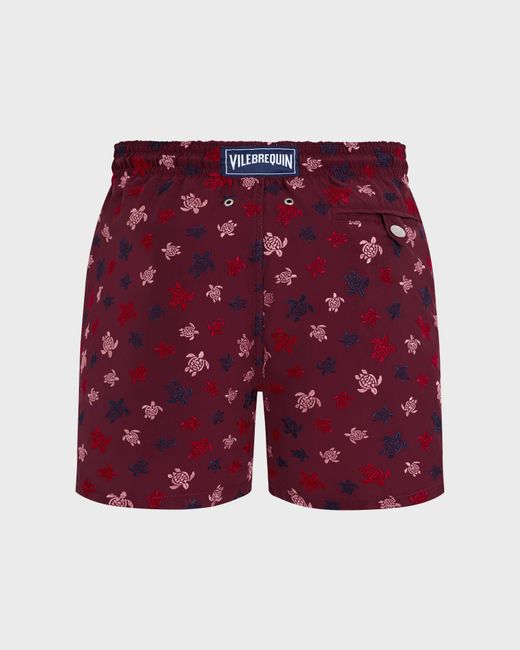 Maillot De Bain Brodé Homme Micro Ronde Des Tortues Vilebrequin pour homme en coloris Red