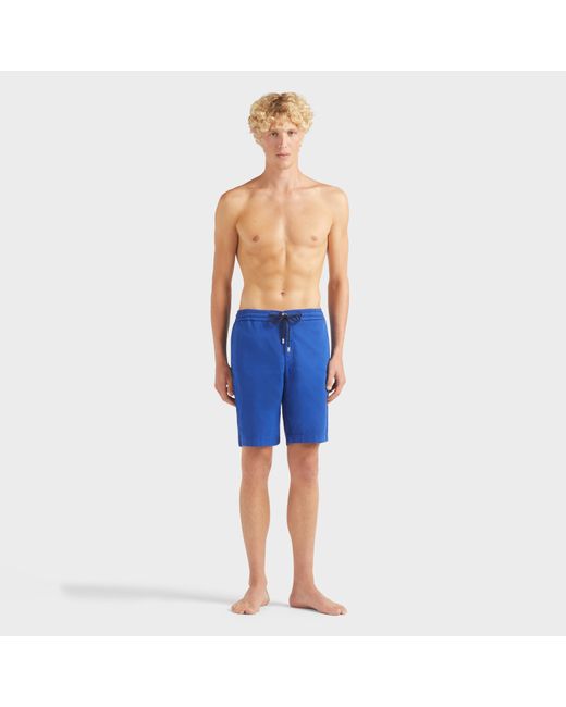 Vilebrequin Turtle Stretch-bermudashorts Aus Baumwolle Für Herren in Blue für Herren
