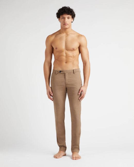 Vilebrequin Brown Cotton Chino Pants Solid for men