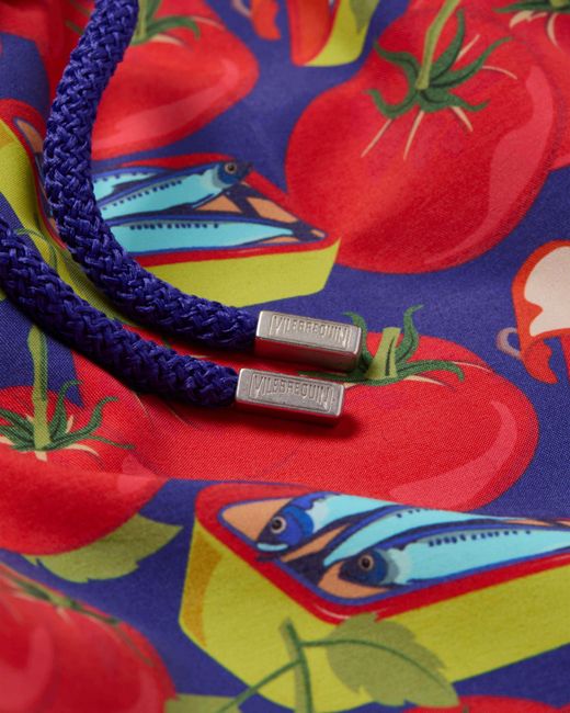 Vilebrequin Red Swim Shorts Sardine And Tomato for men