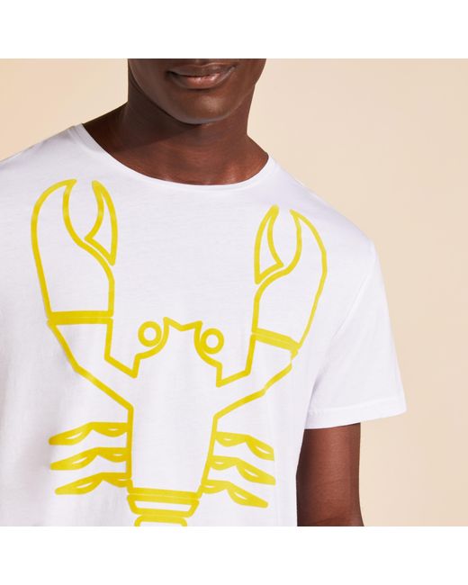 Vilebrequin T-shirt Aus Bio-baumwolle Für Herren Mit Geflocktem Hummer in Metallic für Herren