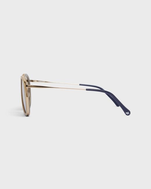 Vilebrequin Gray Birchwood Aviator Sunglasses