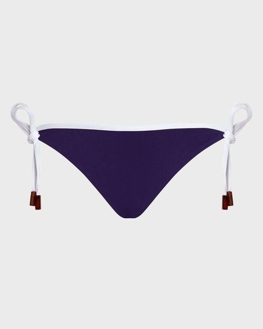 Vilebrequin Purple Side Tie Bikini Bottom Solid