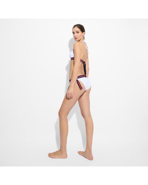 Vilebrequin White Solid Neckholder-bikinioberteil Für Damen - X Ines De La Fressange