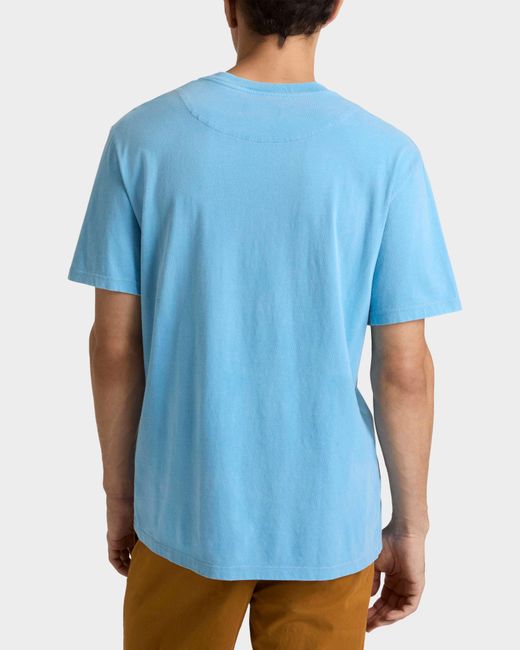 Vilebrequin Blue Mineral Dye Cotton T-Shirt for men