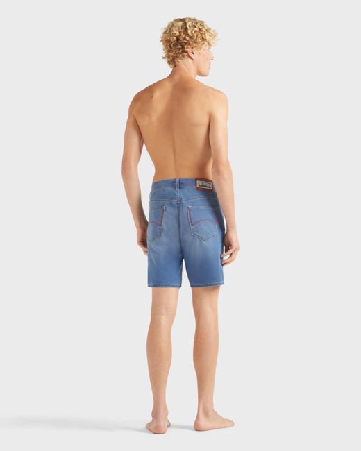 Vilebrequin Blue Denim Bermuda Shorts Crab Balloons for men
