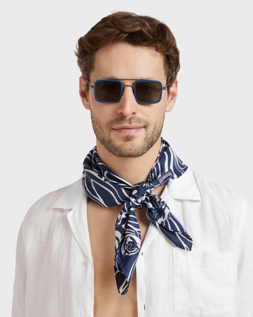 Vilebrequin Blue Scarf Waves