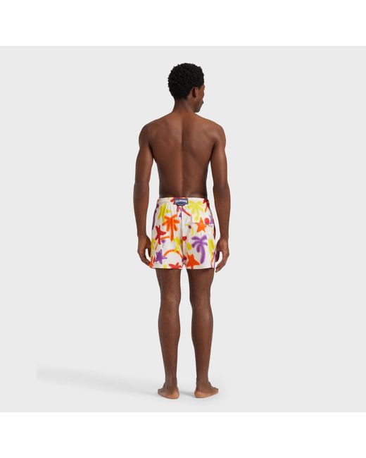 Vilebrequin Red Stretch Short Swim Shorts Spray Paint - Vbq X Palm Angels for men
