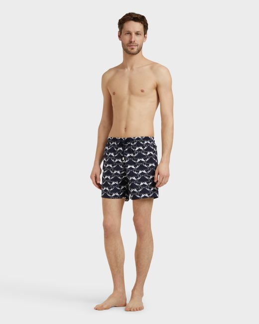 Vilebrequin Swim Trunks Embroidered Orcas - Limited Edition - Swimwear - Mistral - Blue - Size M for men