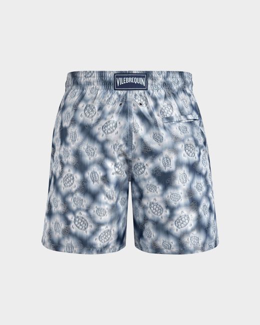 Vilebrequin Blue Silk Swim Shorts Ronde Des Tortues for men