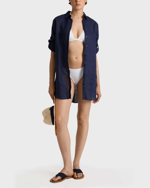 Vilebrequin Blue Linen Dress Solid