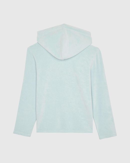 Vilebrequin Blue Terry Long-sleeves Hooded T-shirt for men