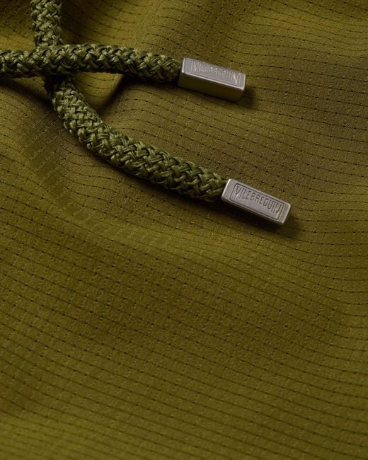 Vilebrequin Green Micro-Perforated Ultra-Light And Packable Swim Shorts Solid for men