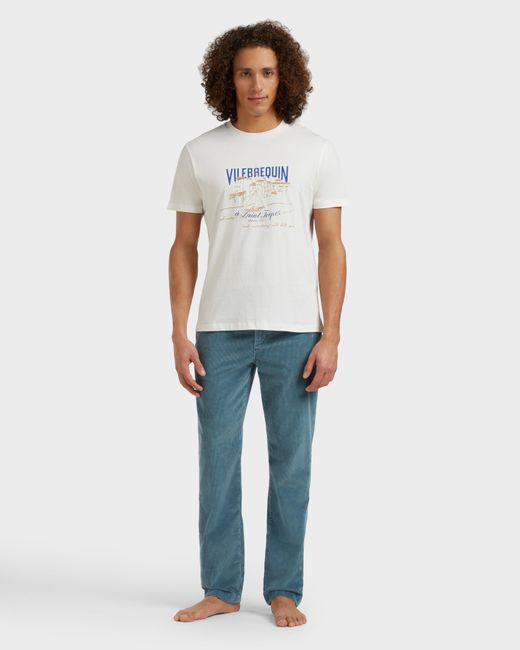 T-Shirt Coton Homme Bateau Vilebrequin pour homme en coloris White