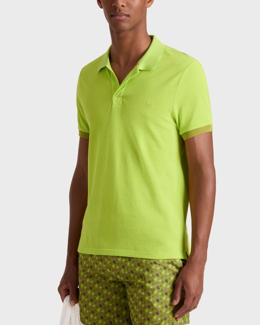 Vilebrequin Green Cotton Polo Solid for men