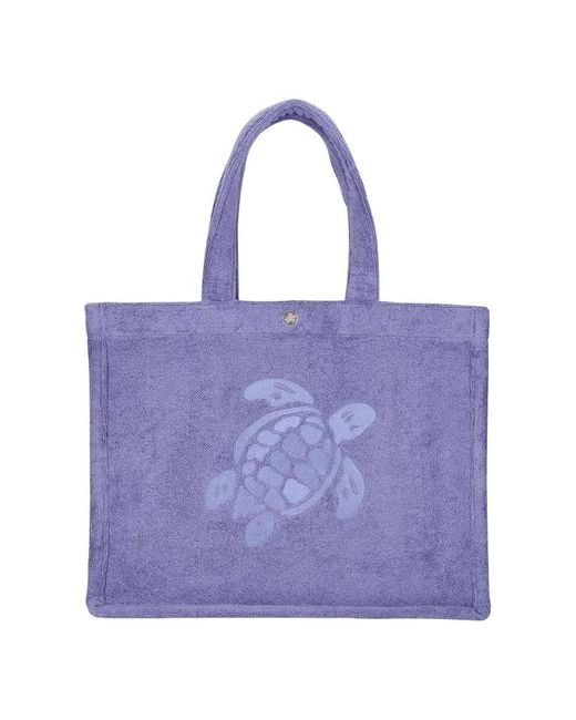 Grand sac de plage en éponge unisexe - bernard Vilebrequin en coloris Purple
