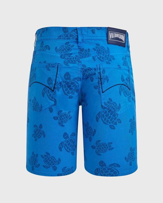 Vilebrequin Blue Bermuda Shorts Resin Print Ronde Des Tortues for men