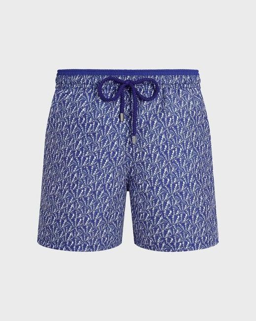 Vilebrequin Blue Bicolor Swim Shorts Graphic Shells for men