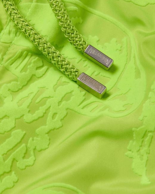 Vilebrequin Green Ultra-Light And Packable Swim Shorts Flocked Jellyfish Dance for men