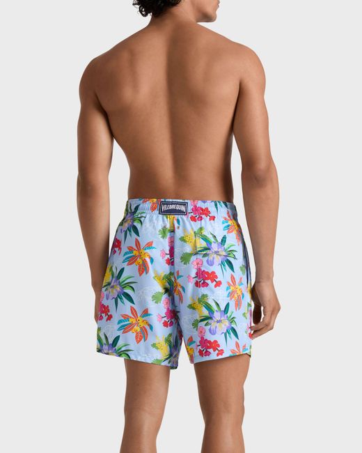 Vilebrequin Blue Swim Shorts Garden Turtles for men