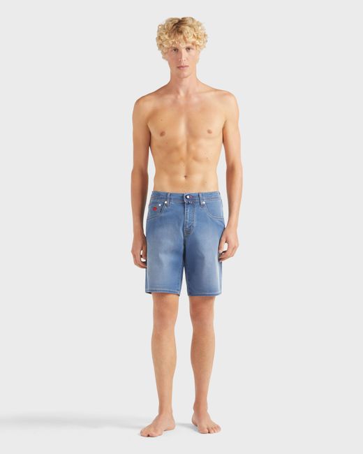 Vilebrequin Blue Denim Bermuda Shorts Crab Balloons for men