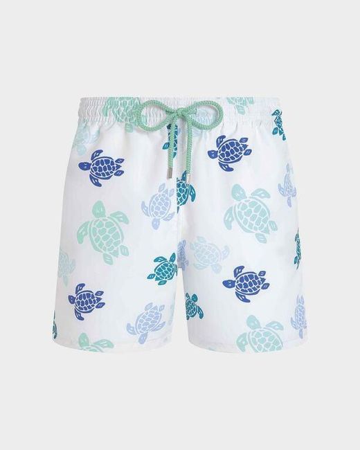 Vilebrequin Blue Swim Trunks Tortues Multicolores - Swimwear - Moorea - White - Size Xs for men