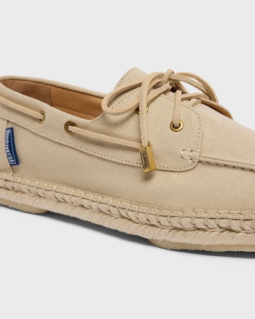 Vilebrequin Natural Canvas Loafers Solid for men