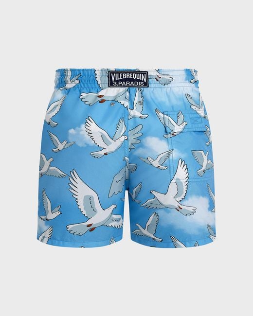 Vilebrequin Swim Trunks Doves - X 3.paradis - Swimwear - Moorea - Blue - Size M for men