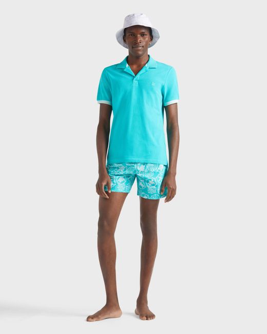 Vilebrequin Blue Swim Trunks Oursins Bicolores for men