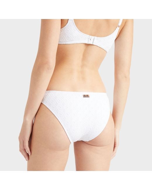Bas De Maillot De Bain Culotte Midi Femme Broderie Anglaise Vilebrequin en coloris White