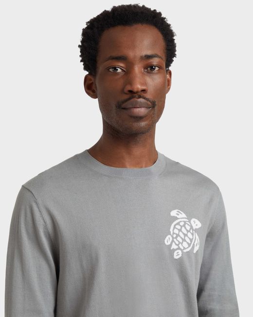 Vilebrequin Gray Cotton Sweater Turtle for men