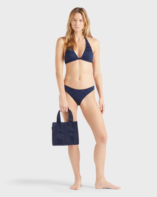 Vilebrequin Midi Brief Bikini Bottom Turtles Monogram - Swimwear - Frise - Blue - Size M