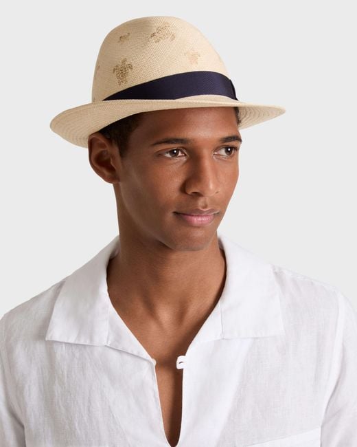 Vilebrequin Natural Straw Hat X Borsalino for men