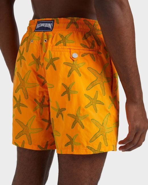 Maillot De Bain Homme Brodé Starlettes Vilebrequin pour homme en coloris Orange