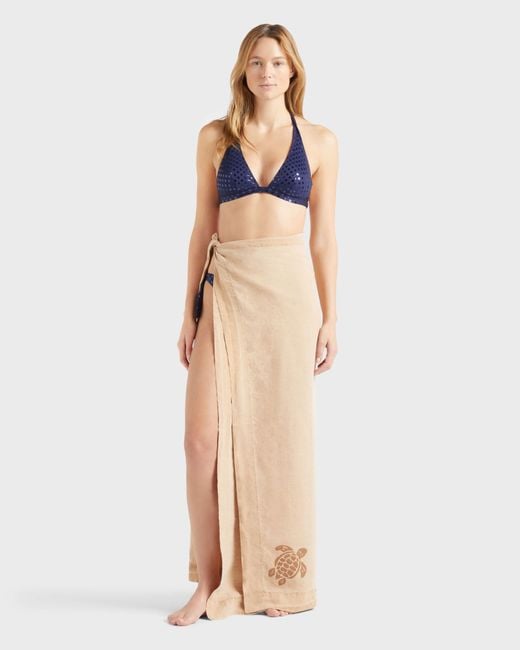 Vilebrequin Blue Side Tie Bikini Bottom Relief Sparkling