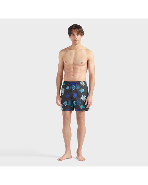 Maillot De Bain Ultra-Léger Et Pliable Homme Tortues Multicolores Vilebrequin pour homme en coloris Blue