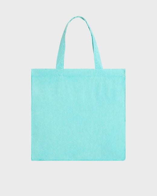 Vilebrequin Blue Linen Mineral Dye Tote Bag Tortue