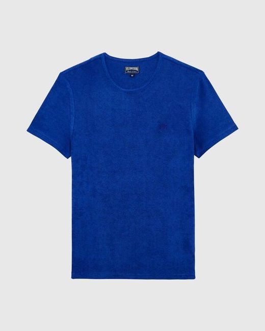 Vilebrequin Terry T-shirt Solid - Tee Shirt - Tiramisu - Blue - Size M for men