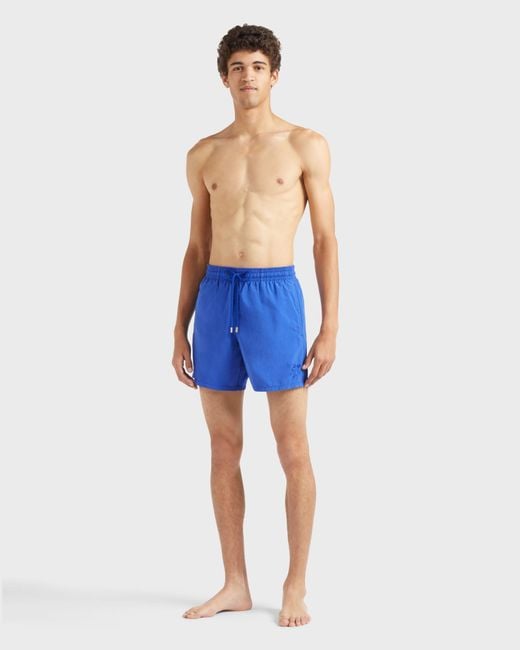 Vilebrequin Blue Swim Trunks Water-reactive Ronde Des Tortues Maxi for men