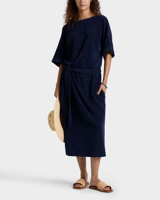 Vilebrequin Blue Reversible Terry Cover Up Solid