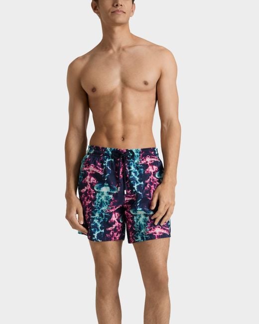 Vilebrequin Ultra-light And Packable Swim Trunks X-ray Medusa - Swimwear - Mahina - Blue - Size Xs for men