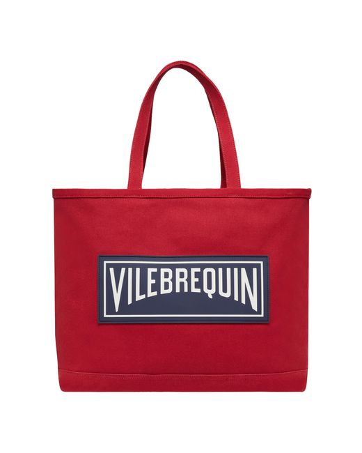 Vilebrequin Red Canvas Marine Beach Bag Sold