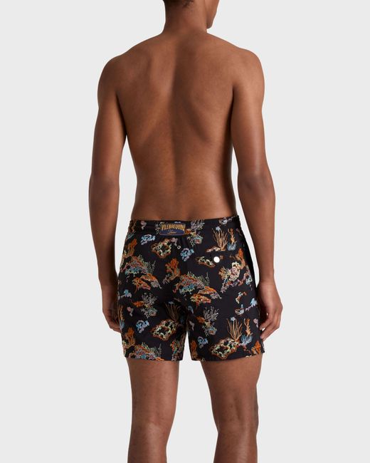 Vilebrequin Blue Embroidered Swim Shorts Coral Reef for men